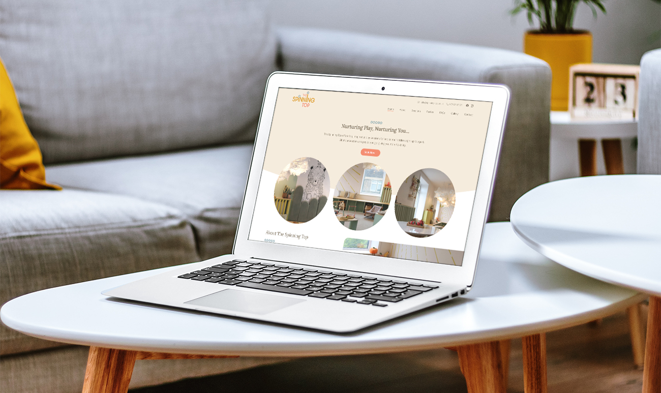 Web Design Halifax - Portfolio - Spinning Top - Laptop on Table